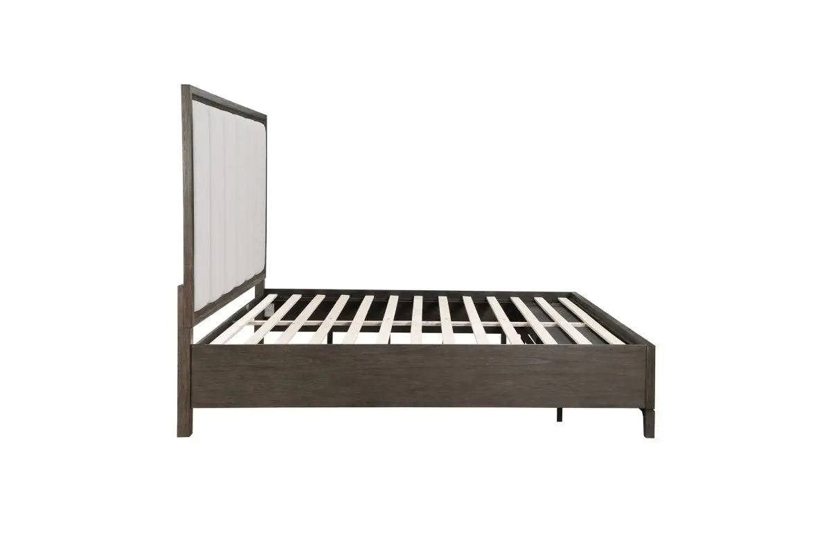 LANDON004:Landon Upholstered Panel Bed, Side