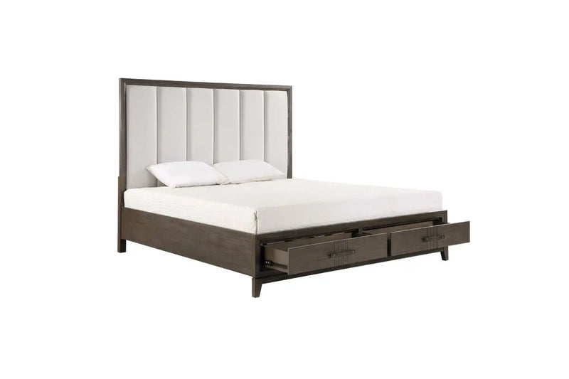 LANDON005:Landon Upholstered Panel Bed &, 