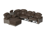 LANTAN006:Lantana 6 Piece 2 Power Chaise Sectional With 2 Power Armless Recliner, Open