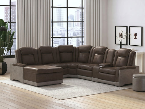 LANTAN004:Lantana 6 Piece 2 Power Chaise Sectional, 