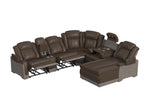 LANTAN007:Lantana 6 Piece 2 Power Chaise Sectional With 2 Power Armless Recliner, Open
