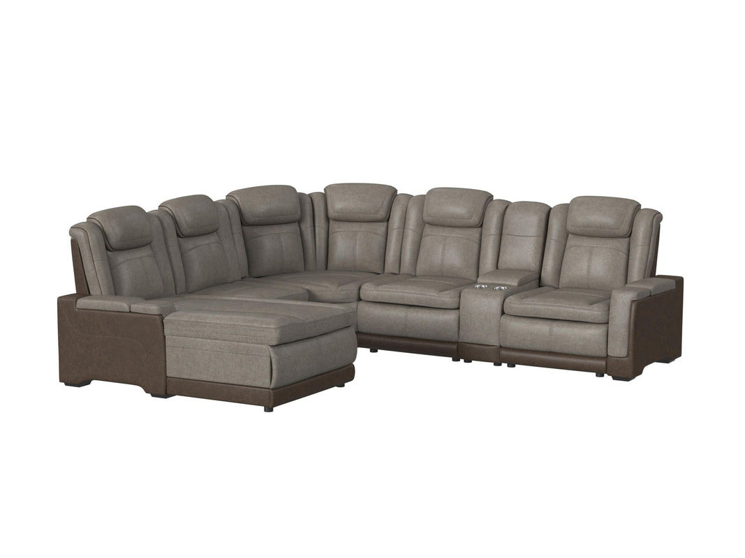 LANTAN014:Lantana 6 Piece 2 Power Chaise Sectional, Angled