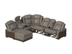LANTAN016:Lantana 6 Piece 2 Power Chaise Sectional With 2 Power Armless Recliner, Open