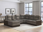 LANTAN014:Lantana 6 Piece 2 Power Chaise Sectional, 