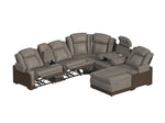 LANTAN017:Lantana 6 Piece 2 Power Chaise Sectional With 2 Power Armless Recliner, Open