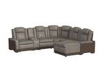 LANTAN015:Lantana 6 Piece 2 Power Chaise Sectional, Angled