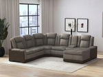 LANTAN017:Lantana 6 Piece 2 Power Chaise Sectional With 2 Power Armless Recliner, 