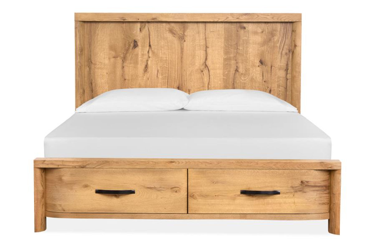 LARAMIE2A:Laramie Panel Bed With Storage, Front