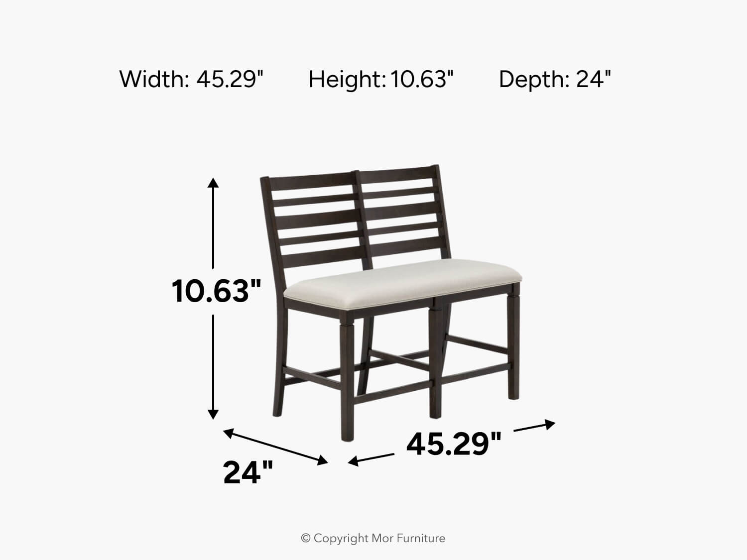 118602460:Lincoln Counter Height Bench, 