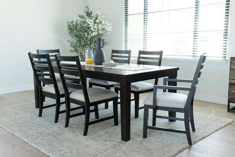 Lincoln Dining Table & 4 Chairs & 2 Arm Chairs