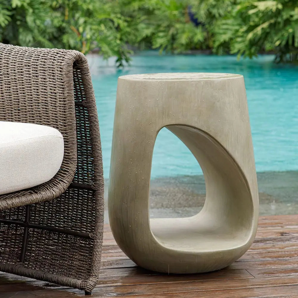 827441244:Lithos Outdoor Accent Table, Styled