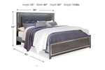 LODANNA03:Lodanna Panel Bed & Dresser & , 