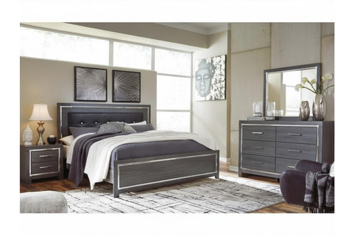 LODANNA09:Lodanna Panel Bed & Dresser & , Styled