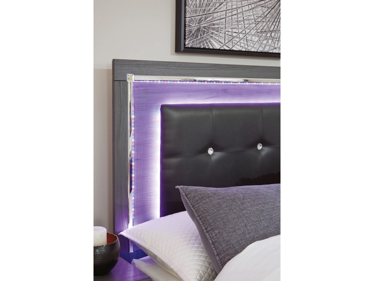LODANNA25:Lodanna Panel Bed With Storage, 