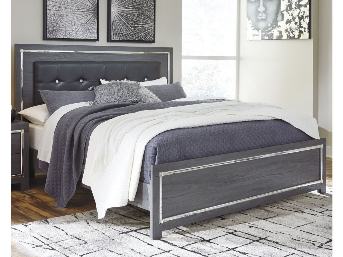 LODANNA03:Lodanna Panel Bed & Dresser & , Styled