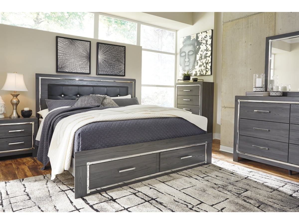 LODANNA16:Lodanna Panel Bed With Storage, 