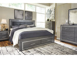 LODANNA22:Lodanna Panel Bed With Storage, 