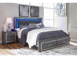 LODANNA22:Lodanna Panel Bed With Storage, 