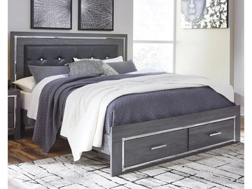 LODANNA16:Lodanna Panel Bed With Storage, 