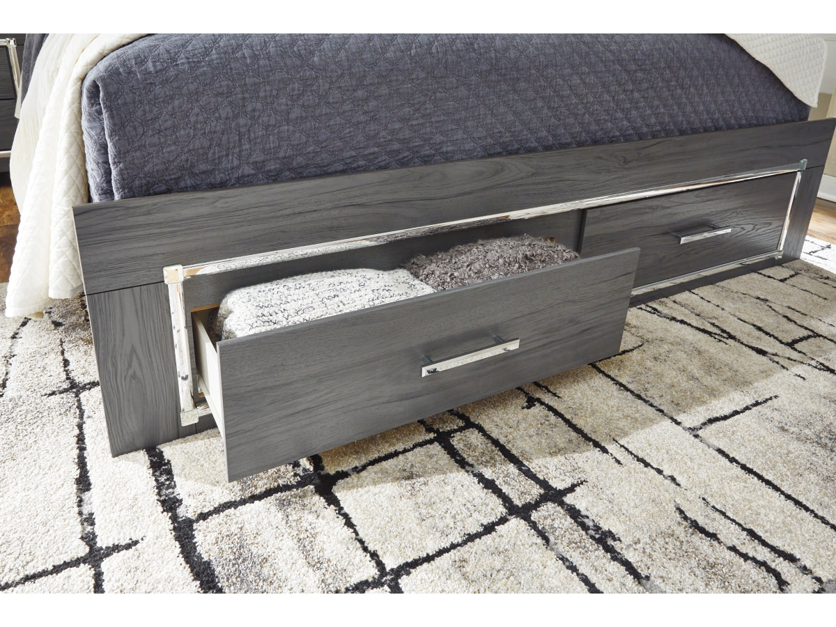 LODANNA22:Lodanna Panel Bed With Storage, Open