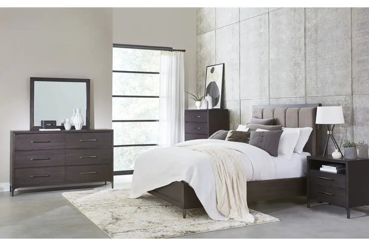 LUCERNE01:Lucerne Upholstered Panel Bed, Styled