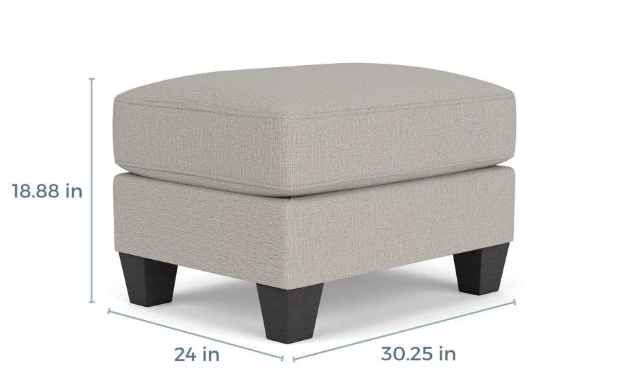 Lucy Ottoman In Splash Linen | Ottomans | Living Room – Mor Furniture