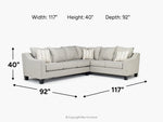LUCYCHRC3:Lucy Queen Sleeper Tux Sectional With Mattress, 