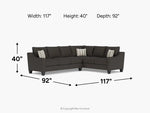 LUCYCHR02:Lucy Tux Sofa Sectional, 