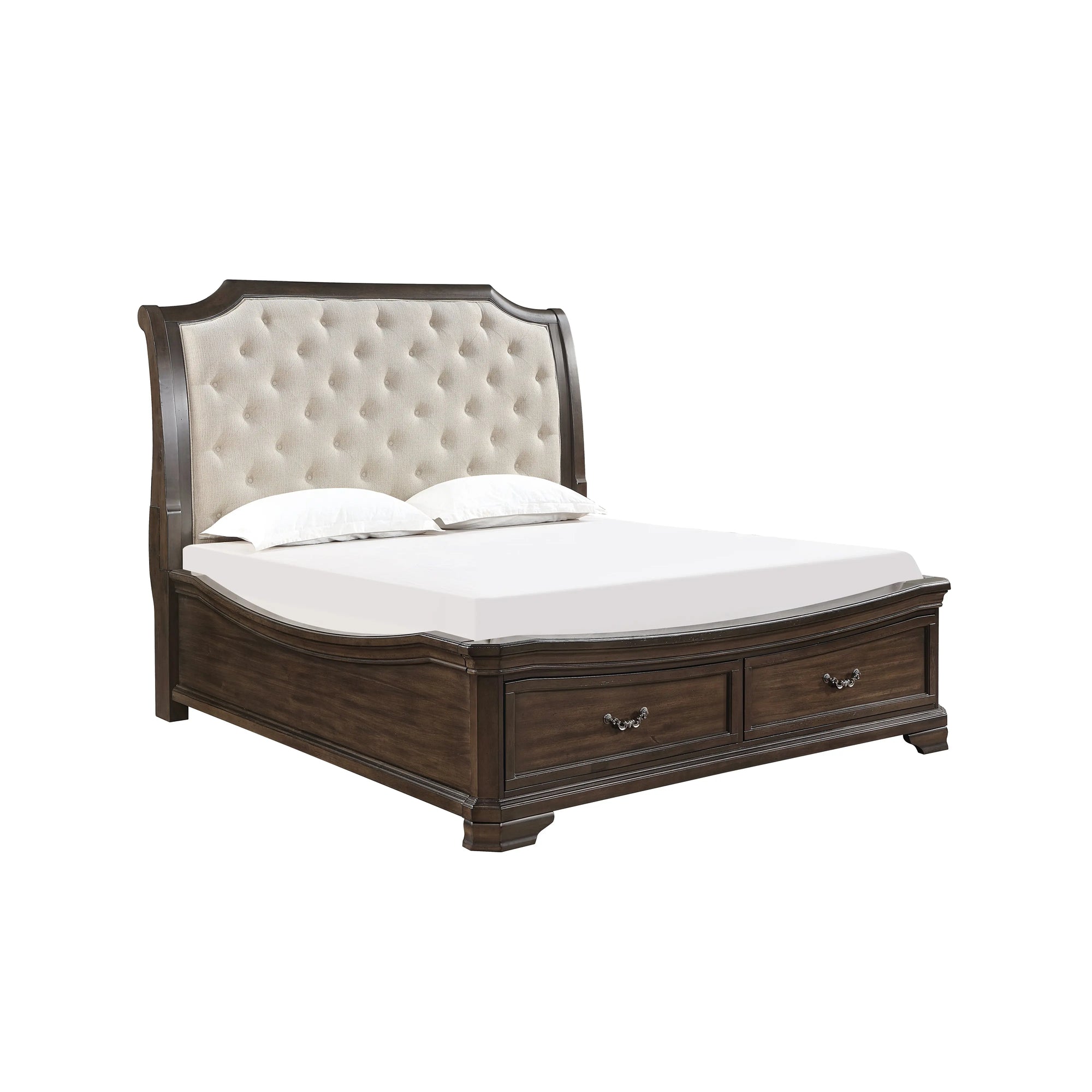 LYNDHUR21:Lyndhurst Sleigh Bed With Stor, AngledAngle