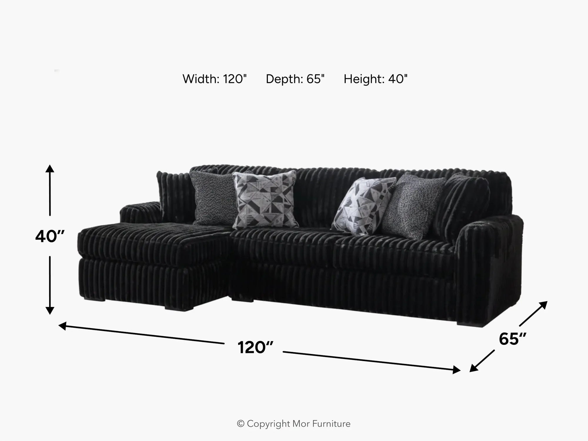 MIDNIGH01:Midnight Madness Sofa Chaise S, 