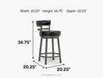 203682278:Madrid Counter Height Stool, 