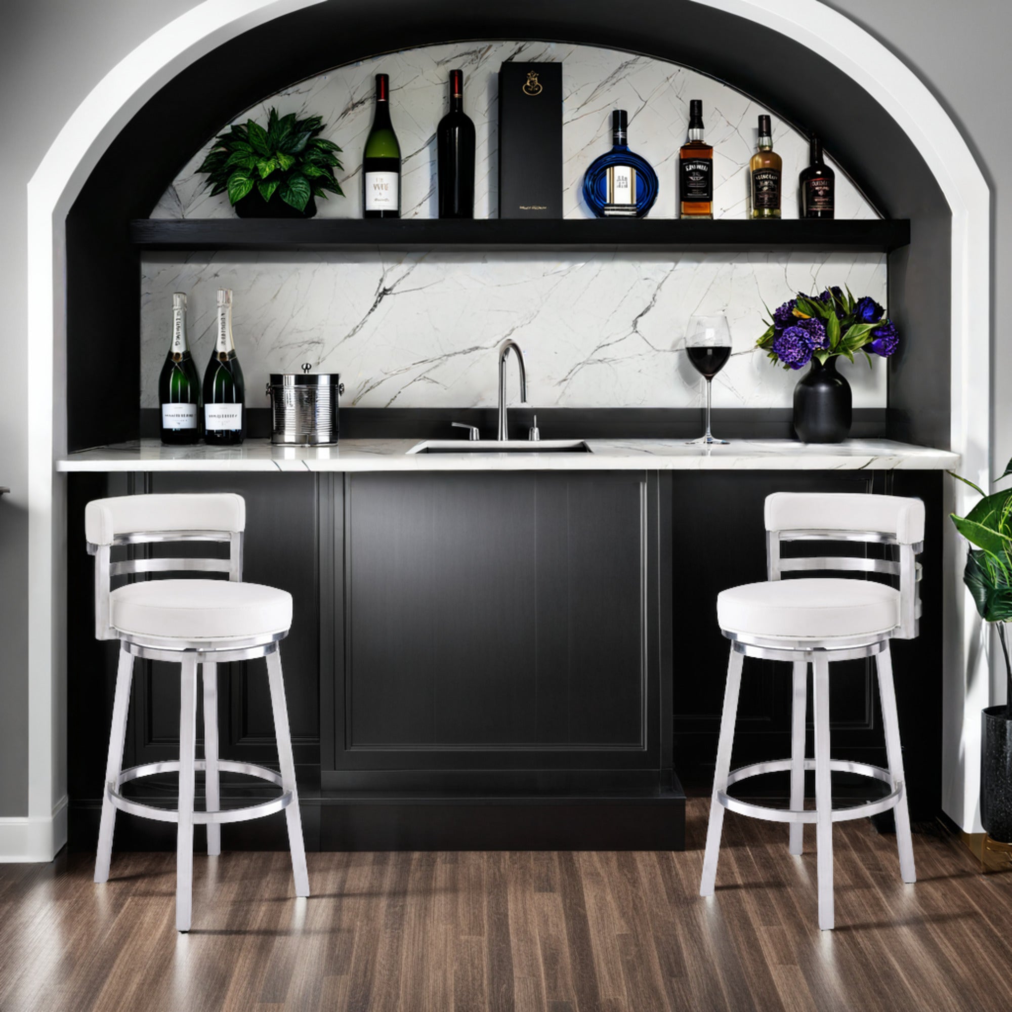 043205128:Madrid Barstool, Styled