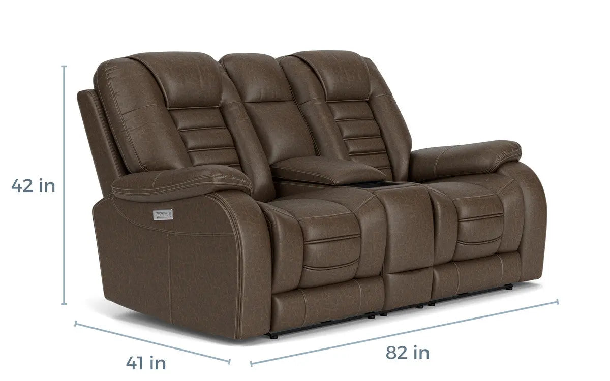 MALIBUSL1:Malibu 3 Power Sofa & Console , 