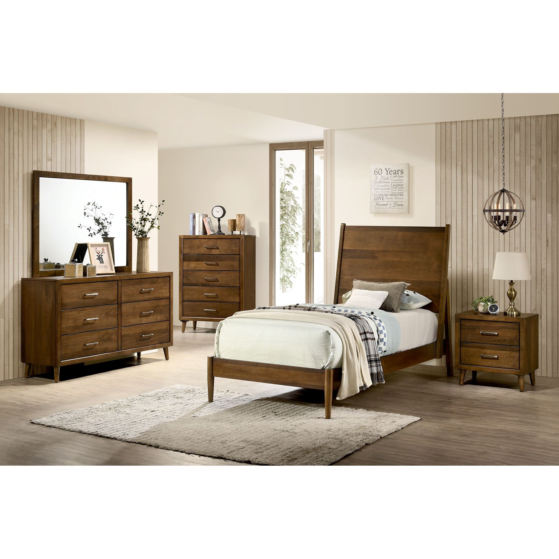 MALIBU058:Malibu Panel Bed & Dresser & M, Styled