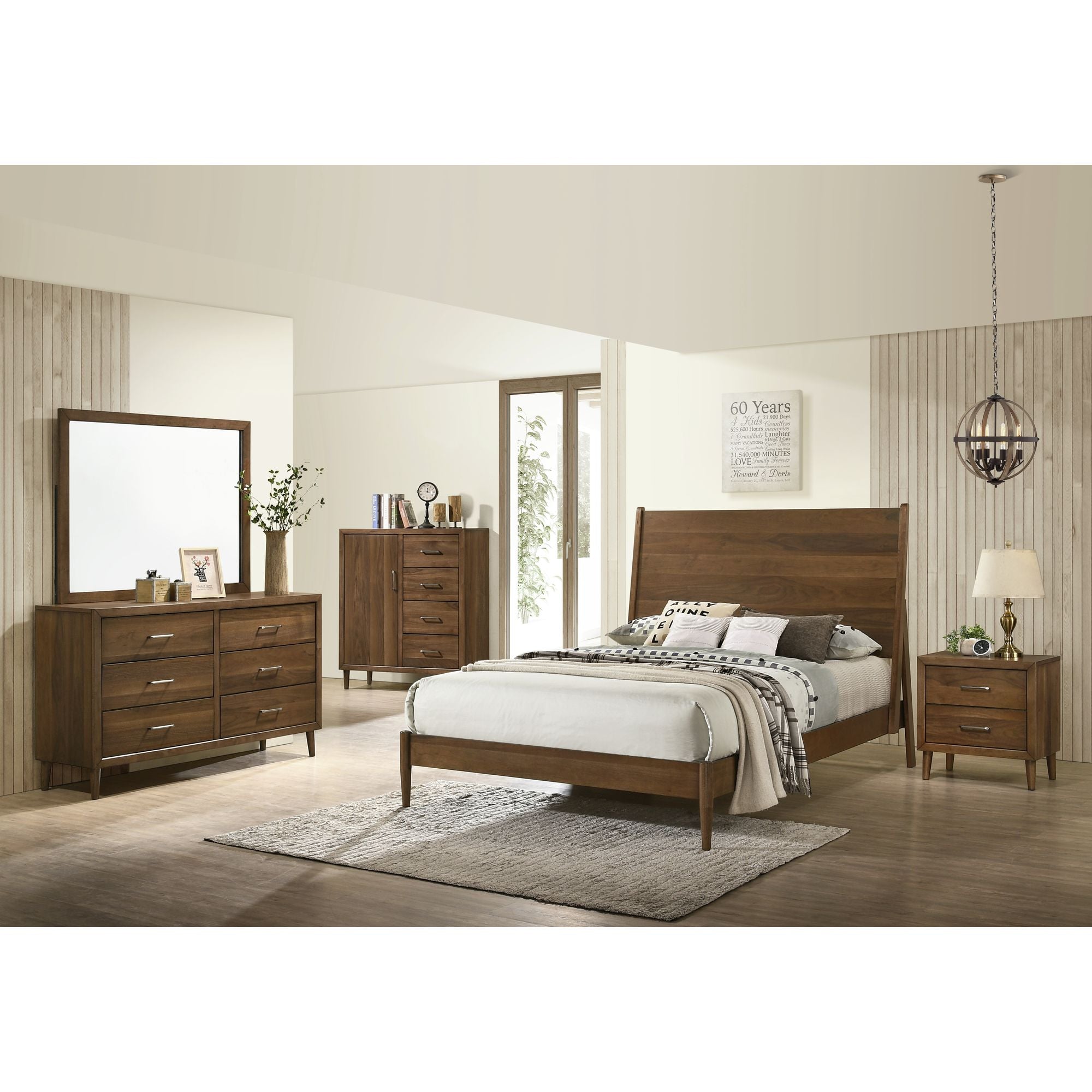 MALIBU052:Malibu Panel Bed & Dresser & M, Styled