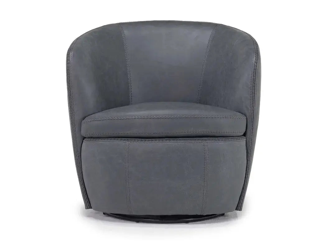 Front Swivel Code Market Swivel Club Chair | Chairs | Living Room| Leather – Mor Furniture