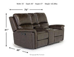 908470456:Martina Reclining Loveseat, AngledAngle