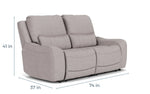 MASONLOVE:Mason 2 Power Loveseat, 