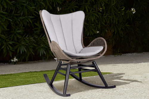 707686777:Mateo Rocking Outdoor Accent Chair, Styled