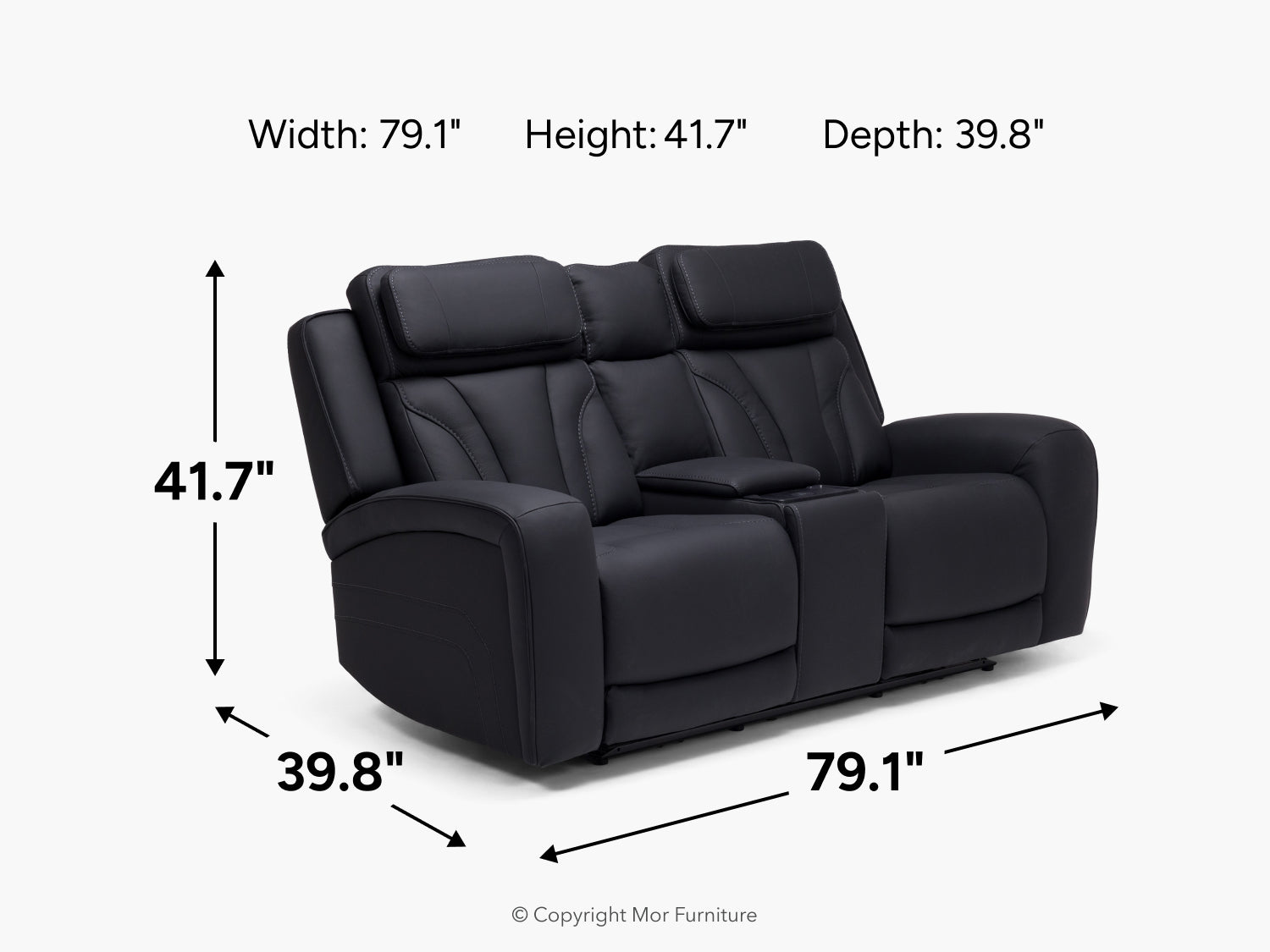 374397735:Maverick 2 Power Theater Loveseat, 