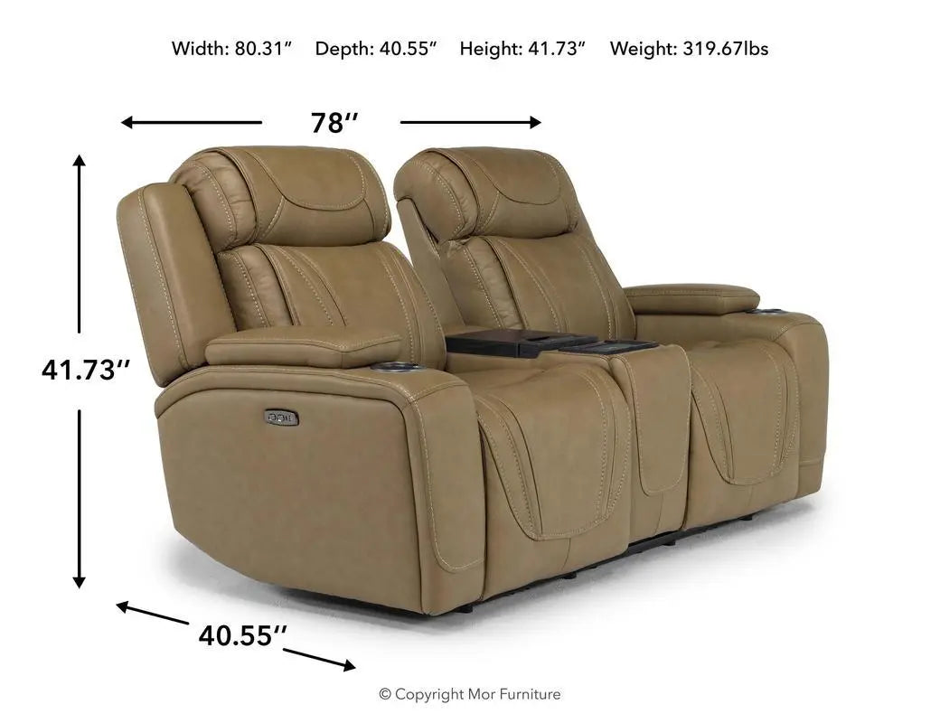 547297380:Max 2 Power Console Loveseat, AngledAngle