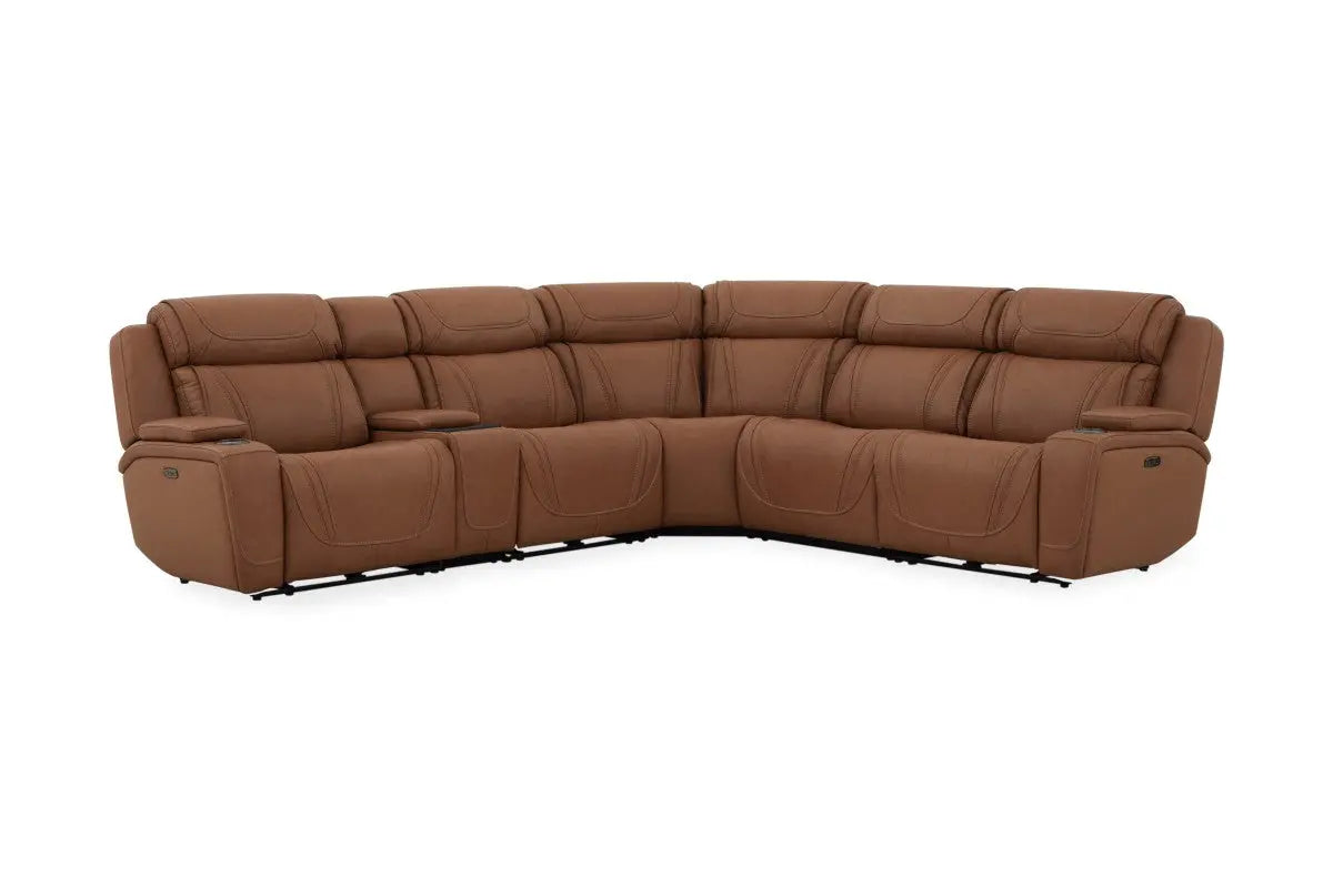 MAX000110:Max 6 Piece 2 Power Sectional, AngledAngle