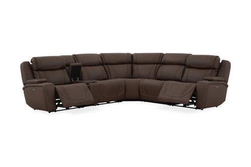 MAX000010:Max 6 Piece 2 Power Sectional, Angled ReclinedAngle