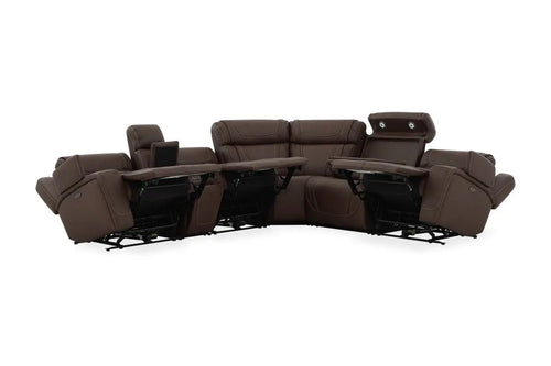 MAX000011:Max 6 Piece 2 Power Sectional , Angled ReclinedAngle