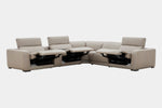 MAXWLL011:Maxwell 6 Piece 2 Power Sectional With 2 Power Armless Recliner, 