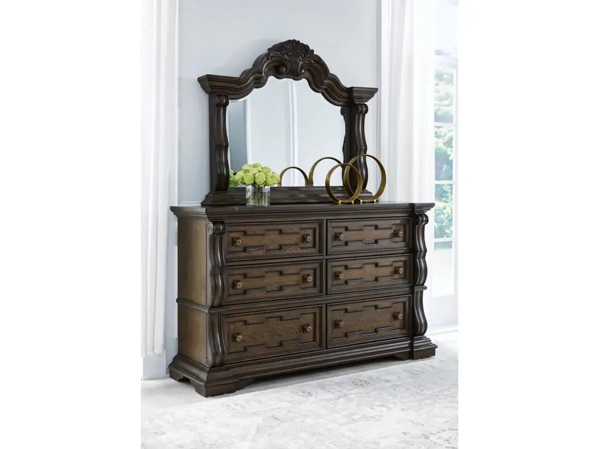 MAYLEE003:Maylee Upholstered Panel Bed &, Styled