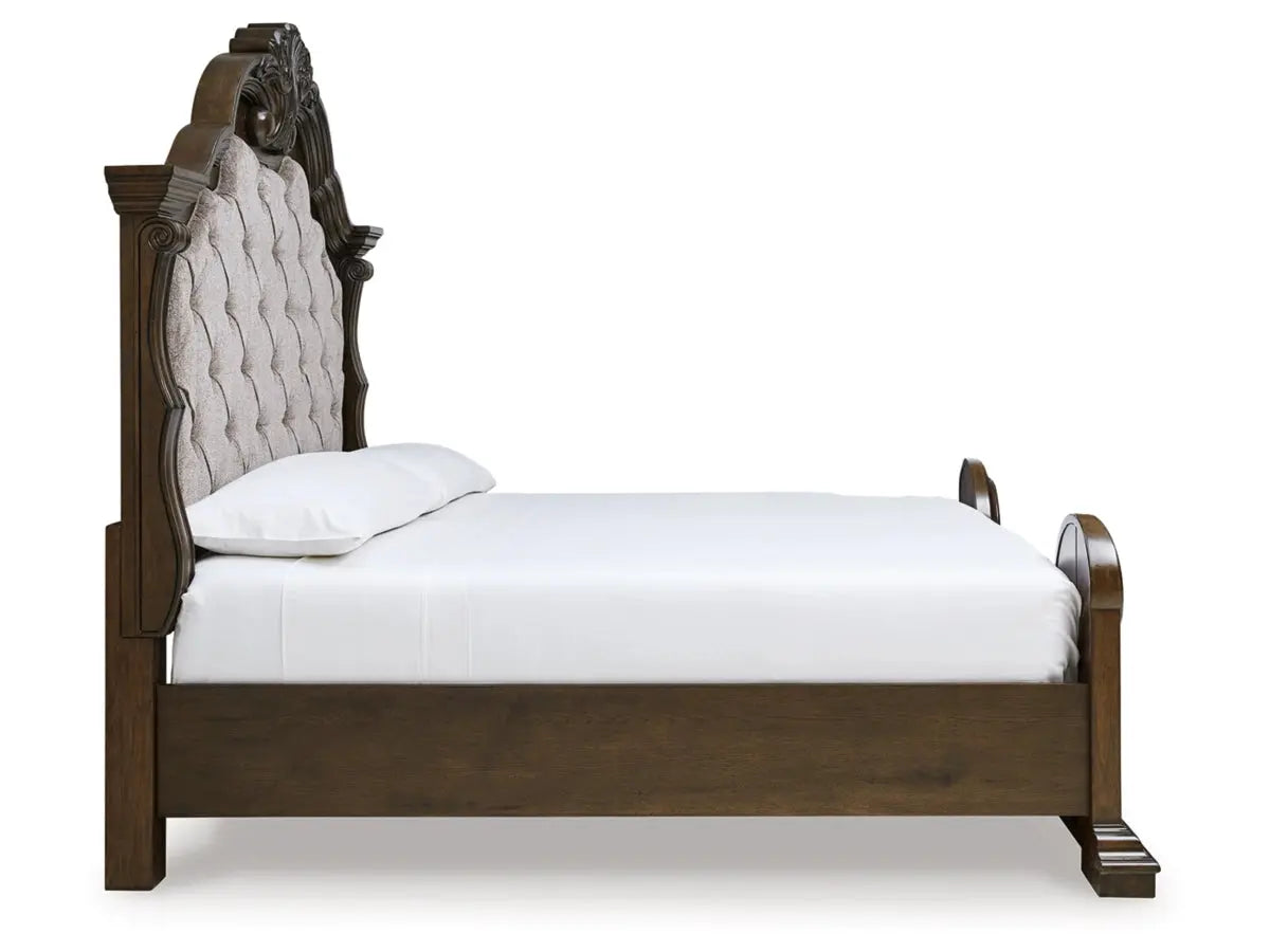 MAYLEE007:Maylee Upholstered Panel Bed, Side