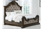 MAYLEE007:Maylee Upholstered Panel Bed, Styled