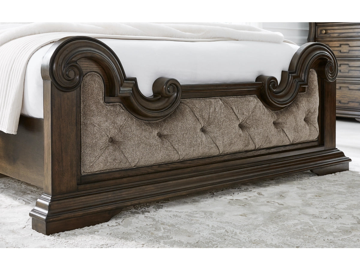 MAYLEE001:Maylee Upholstered Panel Bed, 