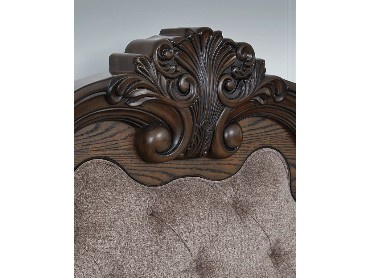 MAYLEE009:Maylee Upholstered Panel Bed &, 